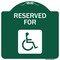 Signmission Graphic Handicapped Reserved Heavy-Gauge Aluminum Architectural Sign, 18" x 18", GW-1818-9973 A-DES-GW-1818-9973 - alternate 1